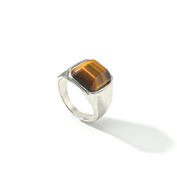 Tiger Stone Men's Retro Fashion Ring with Cold Wind Vibe
