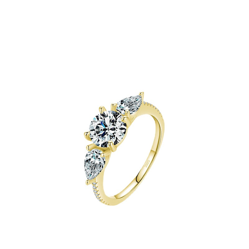 Everyday Genie Sterling Silver Ring with Zircon Inlay, Sizes 5-10