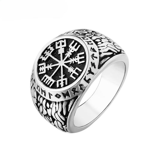 Titanium Steel Ring For Men And Women Unisex Vintage Viking Punk Protection Statement Planderful