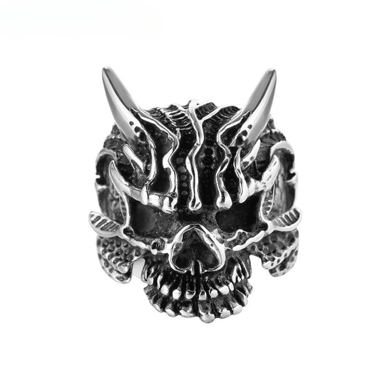 Monster Skull Titanium Steel Ring for Men