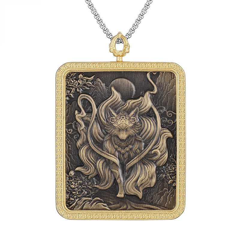 Titanium Steel Necklace – Statement Dragon Pendant