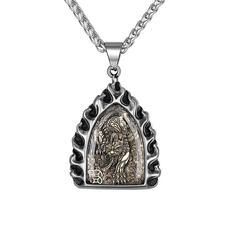 Steel Necklace – Elegant Thai Amulet