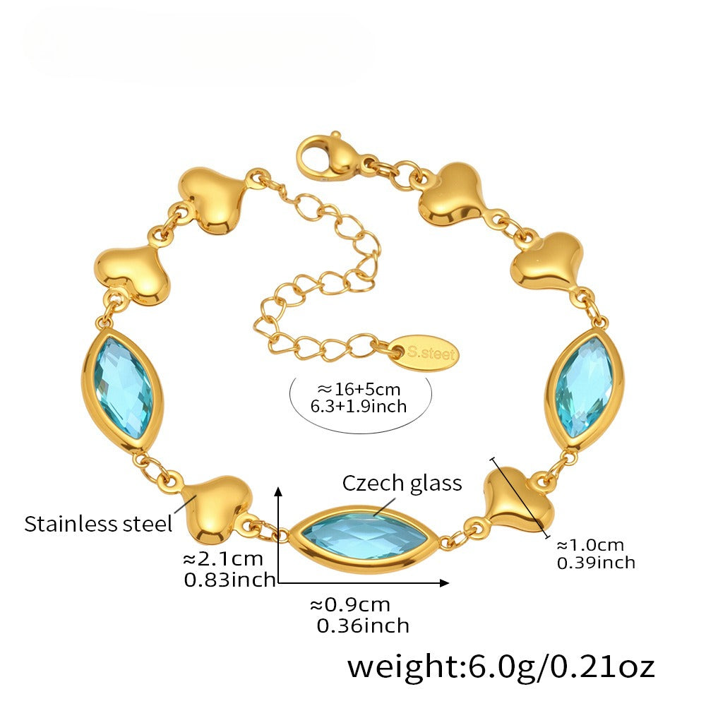 Planderful Czech Glass Love Splicing Bracelet For Her