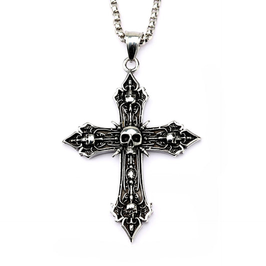 Planderful Baroque Cross Necklace Unisex Vintage Bohemian Pendant For Men And Women