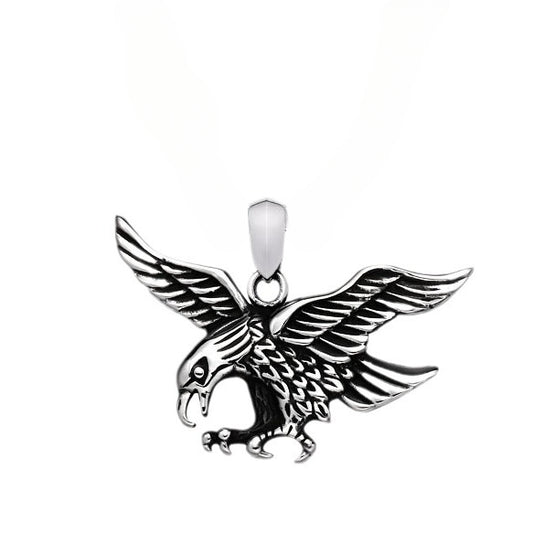 Stainless Steel Eagle Wings Pendant for Men - Trendy Titanium Steel Jewelry