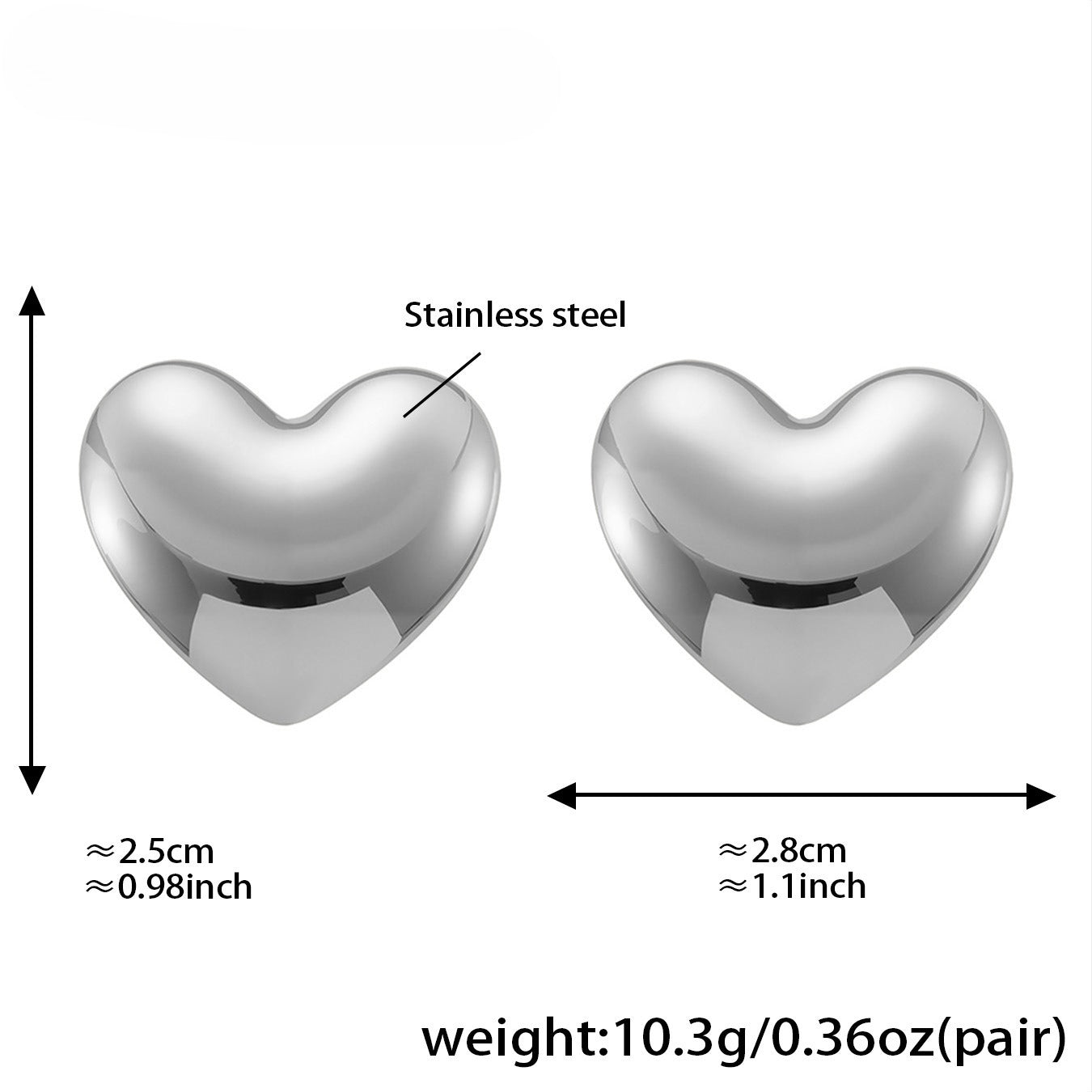 Planderful Stainless Steel Color Matching Earrings For Women