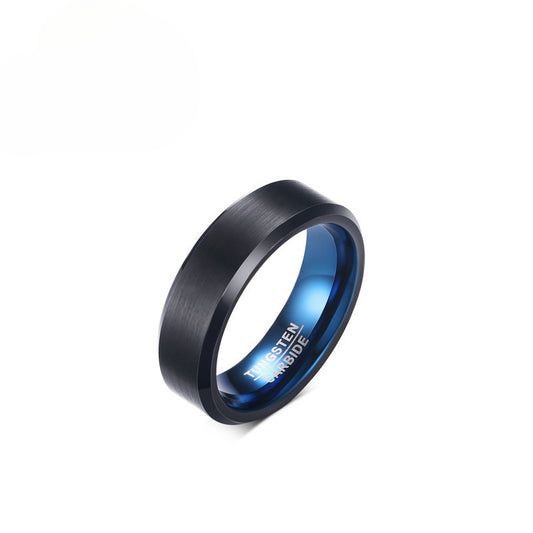 European And American Popular Jewelry Wholesale 6MM Men's Tungsten Steel Ring