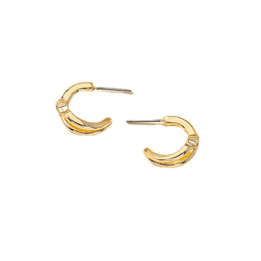 Luxe French-inspired C-shaped Statement Earrings - Vienna Verve Collection