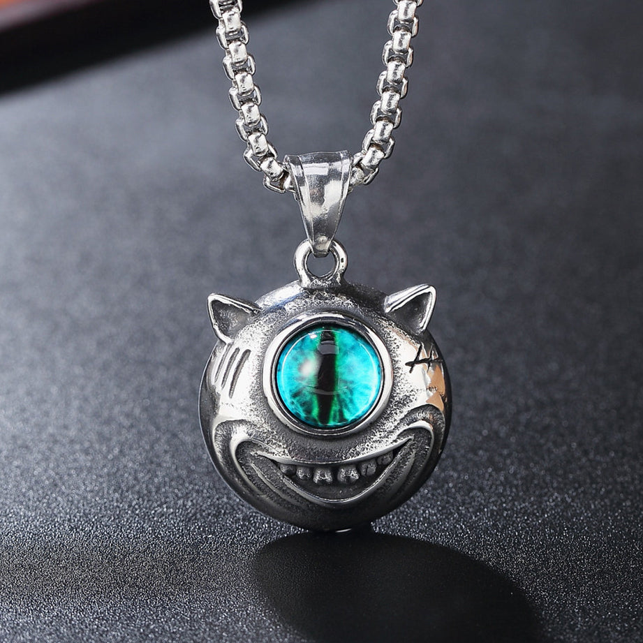 Single Eye Little Monster Titanium Steel Necklace for Men