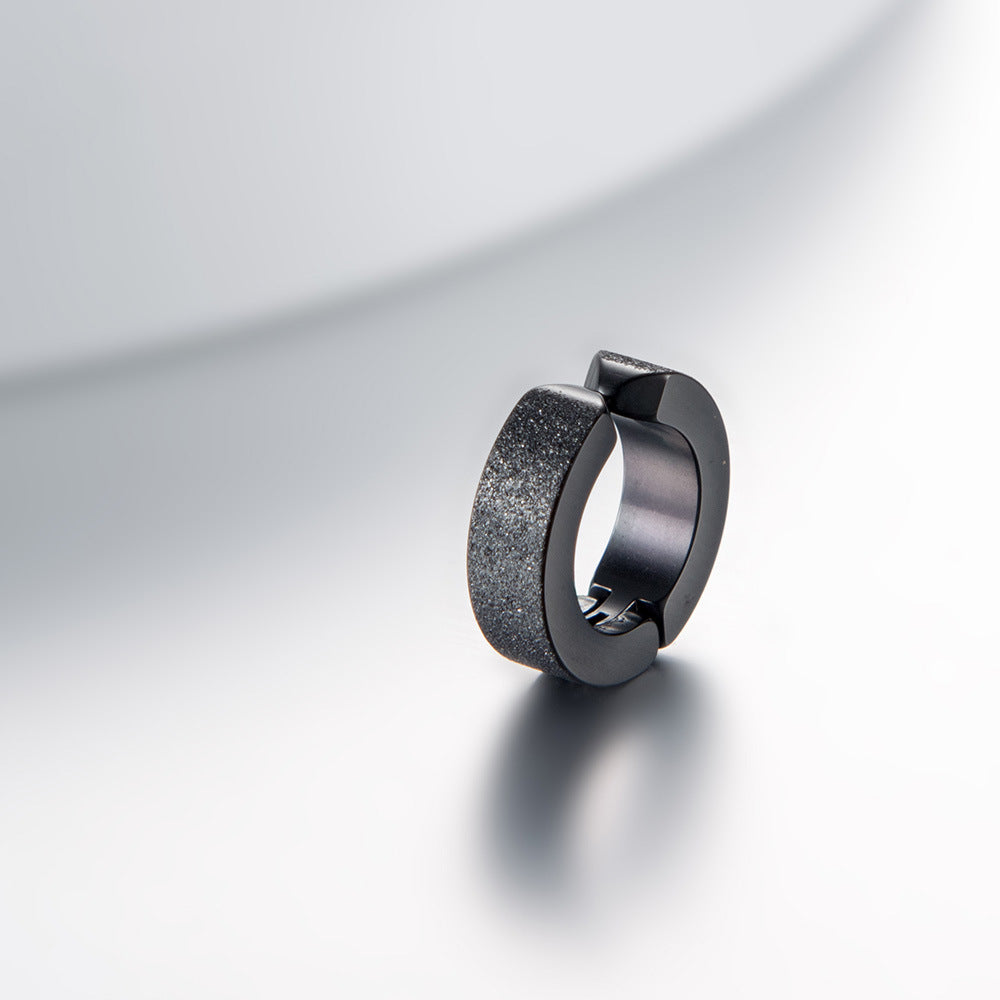 Japanese And Korean Style Hip Hop Titanium Steel Ear Clips For Men