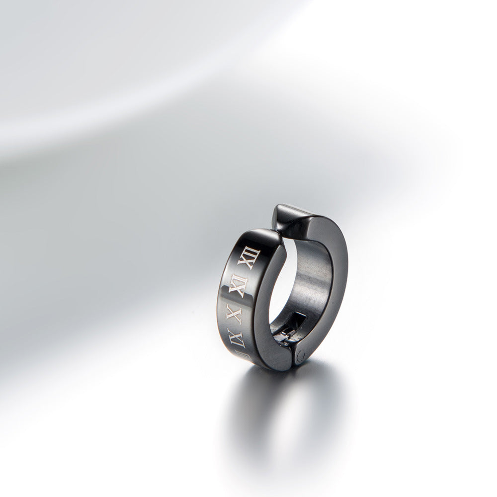 Japanese And Korean Style Hip Hop Titanium Steel Ear Clips For Men