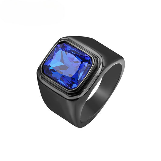 Planderful Zircon Titanium Steel Ring For Men And Women Unisex Smooth Surface Protection Statement