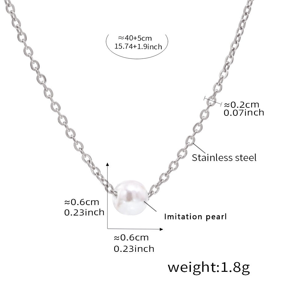 Planderful 18K Gold Plated Bead Collarbone Necklace Women