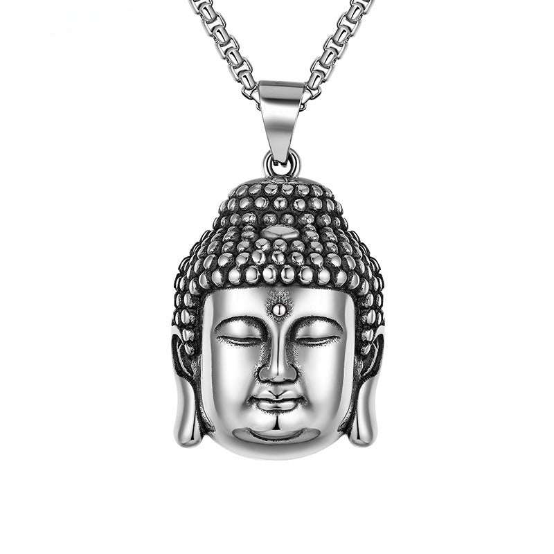 Steel Necklace – Vintage Tathagata Pendant