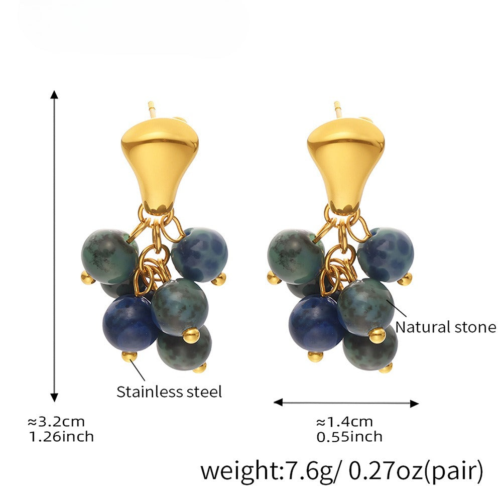Planderful Tigers Eye Earrings Stainless Steel Luxury For Women