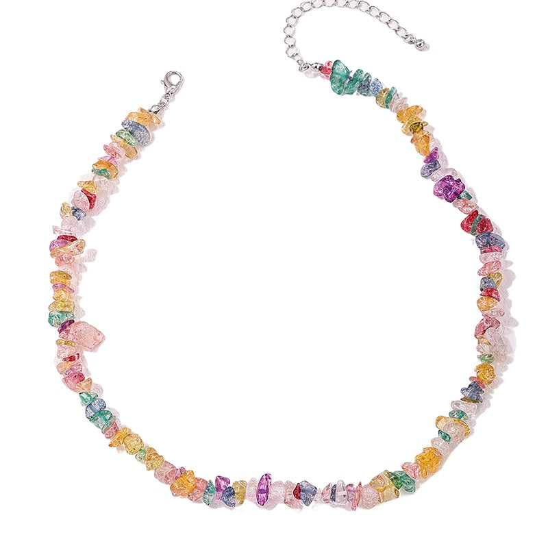 Planderful Vienna Verve Necklace – Fashionable Multicolored Glass Stone Design