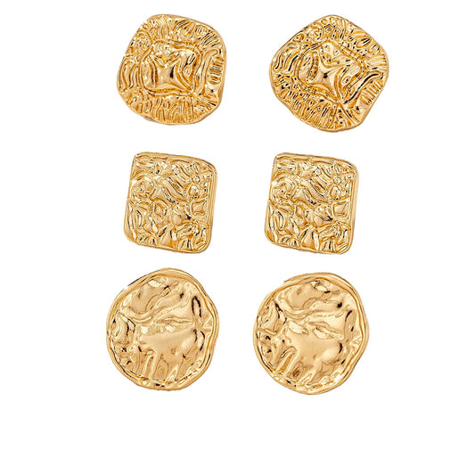 Planderful Vienna Verve Earrings Set – Elegant Geometric Design