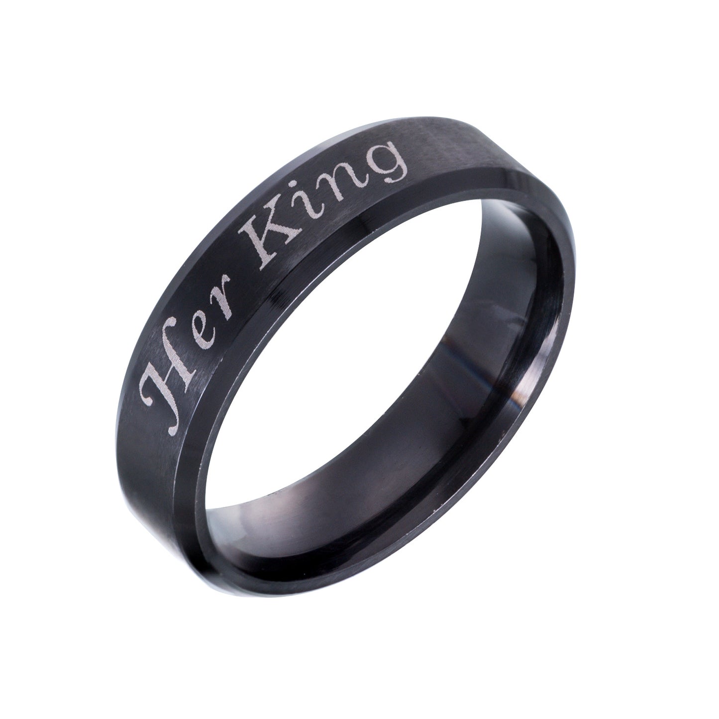 Eternal Love Stainless Steel King and Queen Couple Rings