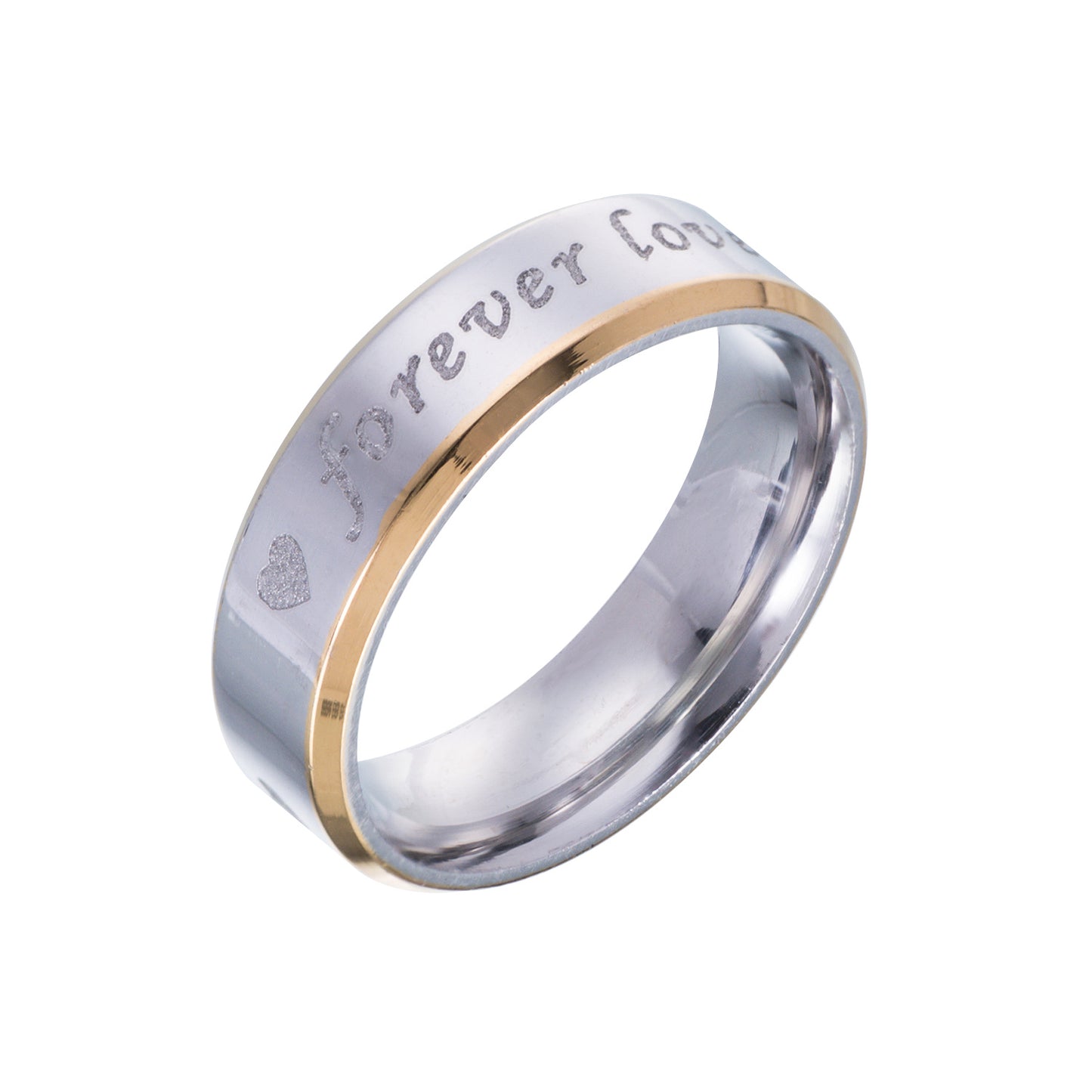Eternal Love Stainless Steel King and Queen Couple Rings