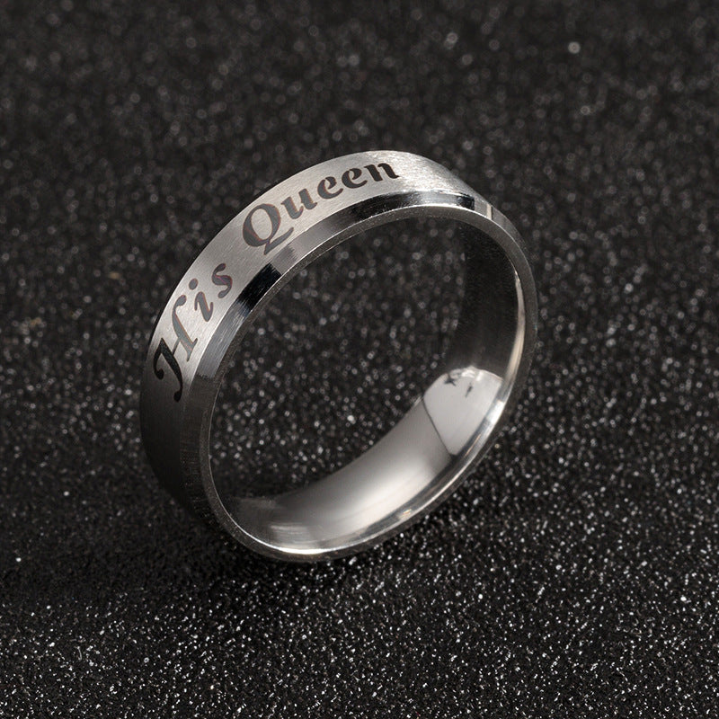 Eternal Love Stainless Steel King and Queen Couple Rings