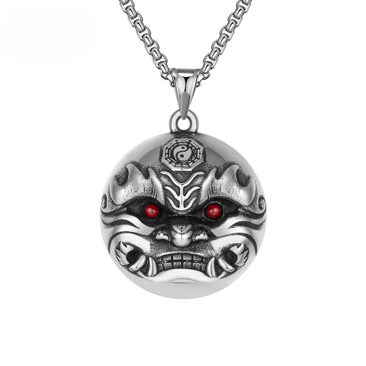 Steel Necklace – Vintage Lion Pendant