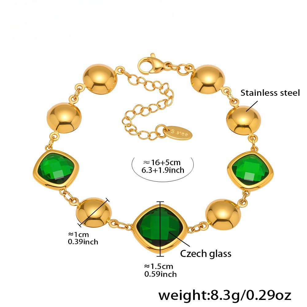 Planderful Czech Glass Bracelet Radiant Luxury For Women