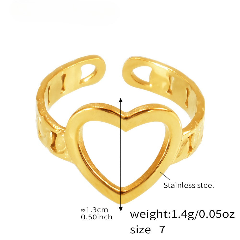 Planderful 18K Gold Plated Geometric Flower Ring For Women
