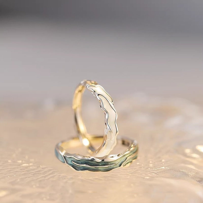 Sterling Silver Couple Ring 925 Adjustable Fit For Him And Her Festival Gift By Planderful