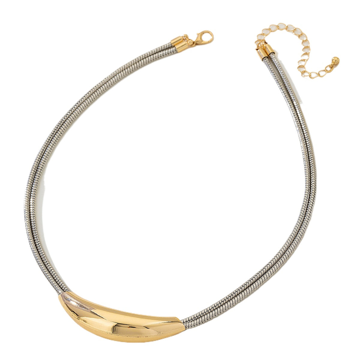 Planderful Vienna Verve Necklace – Elegant Minimalist Metal Design