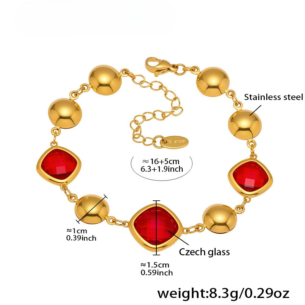 Planderful Czech Glass Bracelet Radiant Luxury For Women