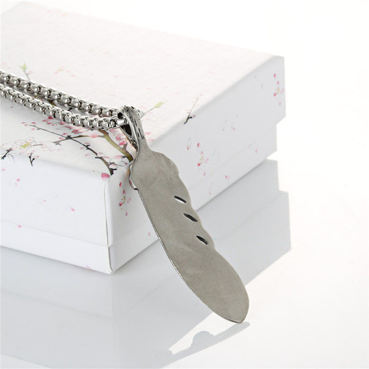 Directly From The Manufacturer Stainless Takahashi Feather Pendant