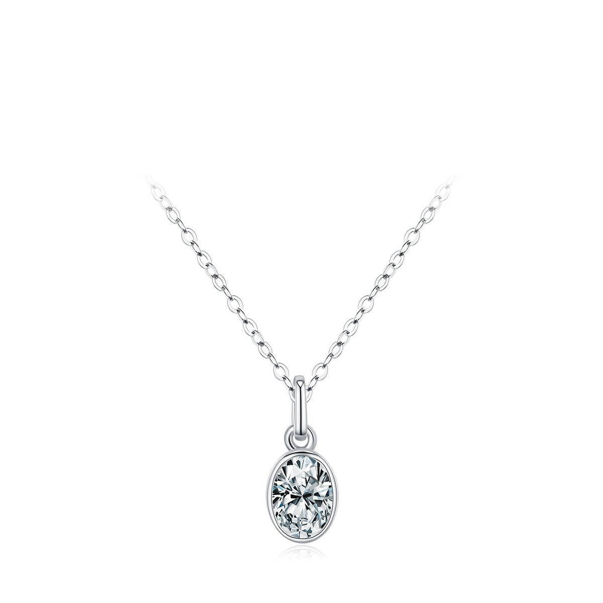 925 Sterling Silver VVS1 Moissanite Pendant Necklace