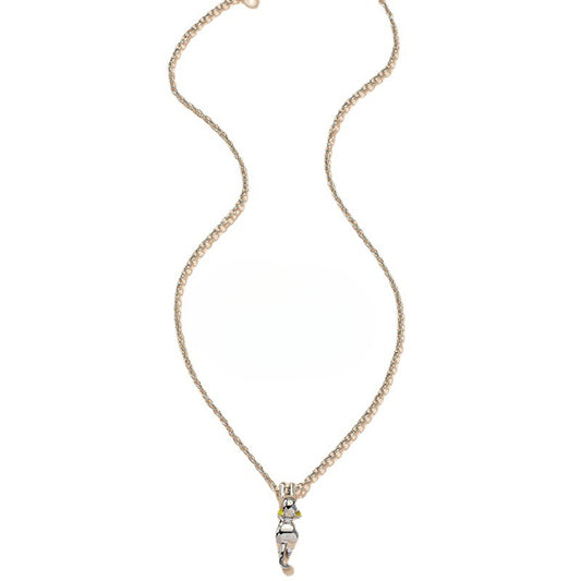Whimsical Cat Cartoon Pendant Necklace with Niche Design
