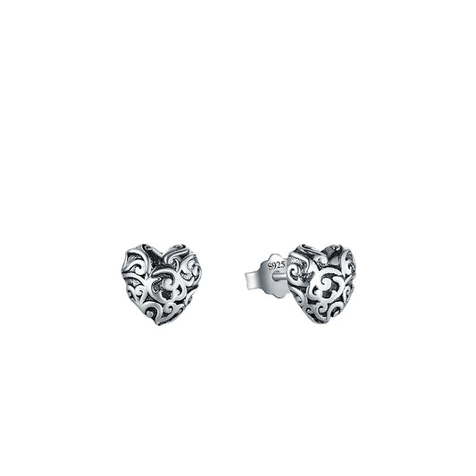 Elegant Pure Silver Ear Studs for Women by Planderful Collection