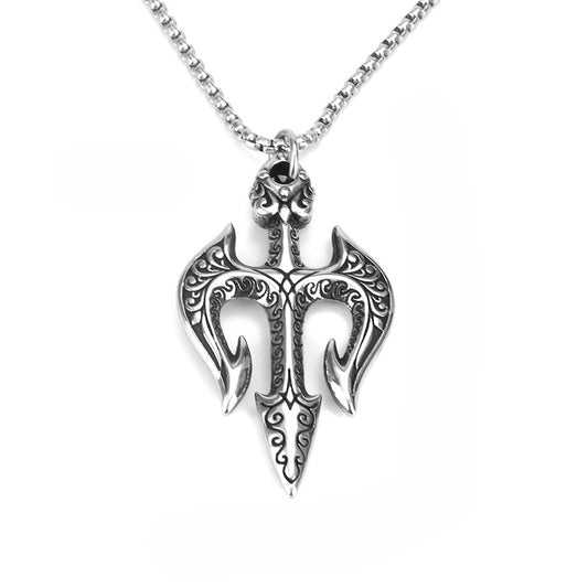 Personalized Poseidon Trident Fashion Necklace for Men