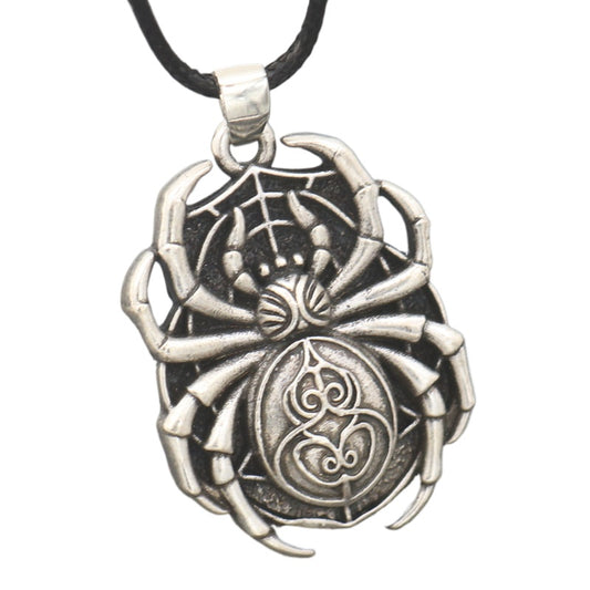 Planderful Mens Spider Necklace Retro Pendant Statement