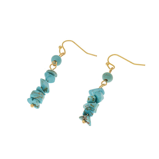 Planderful Vienna Verve Earrings – Trendy Green Gravel Design