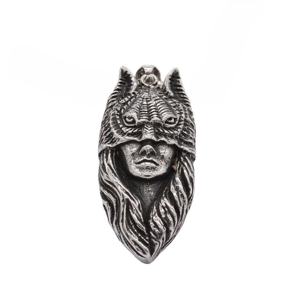 Werewolf Pendant Titanium Steel Unisex Protection Statement Planderful For Punk Grit Lovers