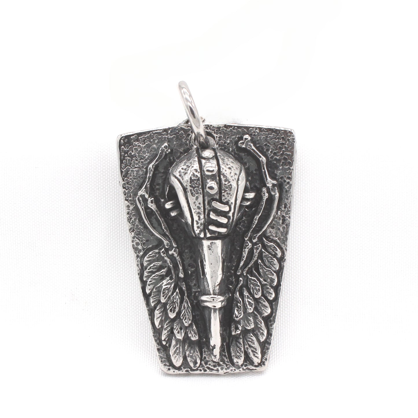 Personalized Retro Angel Wings Titanium Steel Pendant for Men - Wholesale European and American Jewelry