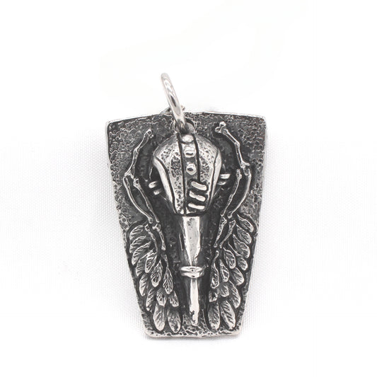 Personalized Retro Angel Wings Titanium Steel Pendant for Men - Wholesale European and American Jewelry