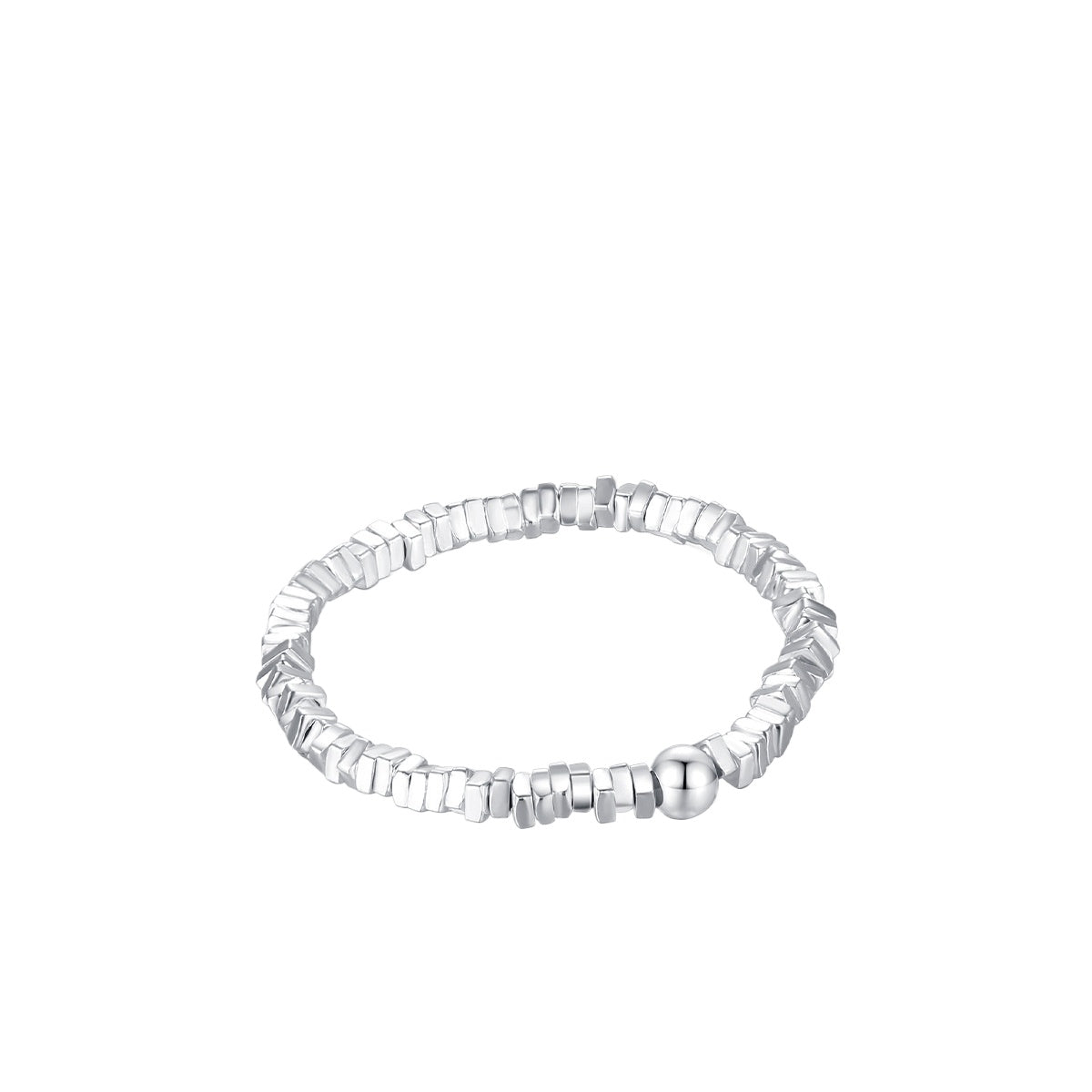 925 Sterling Silver Color-Beaded Ring