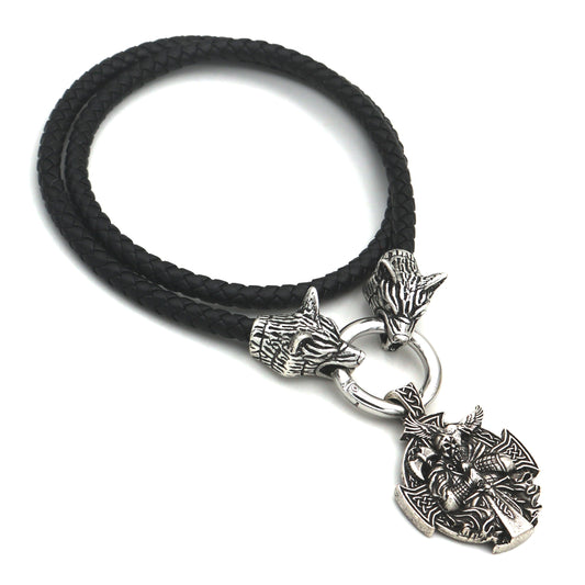 Norse Legacy Viking Wolf Necklace for Men - European and American Jewelry Manufacturer Supply