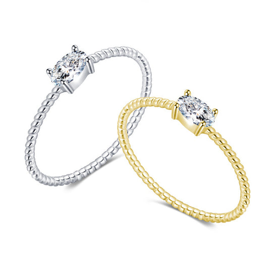 Simple and Versatile Sterling Silver Open Ring with Wavy Pattern