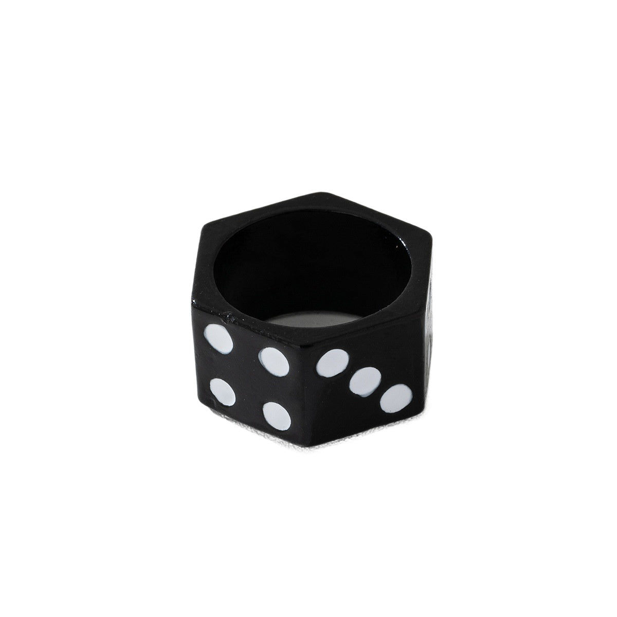 Fashionable Personalized Resin Dice Ring for Women