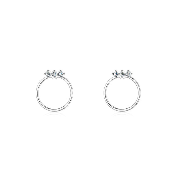 Stylish Sterling Silver Zircon Stud Earrings for Women - Everyday Genie Collection