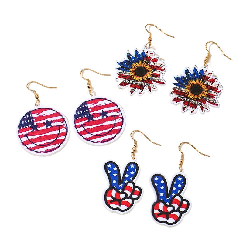 Planderful Vienna Verve Earrings Set – Fashionable Independence Day Design