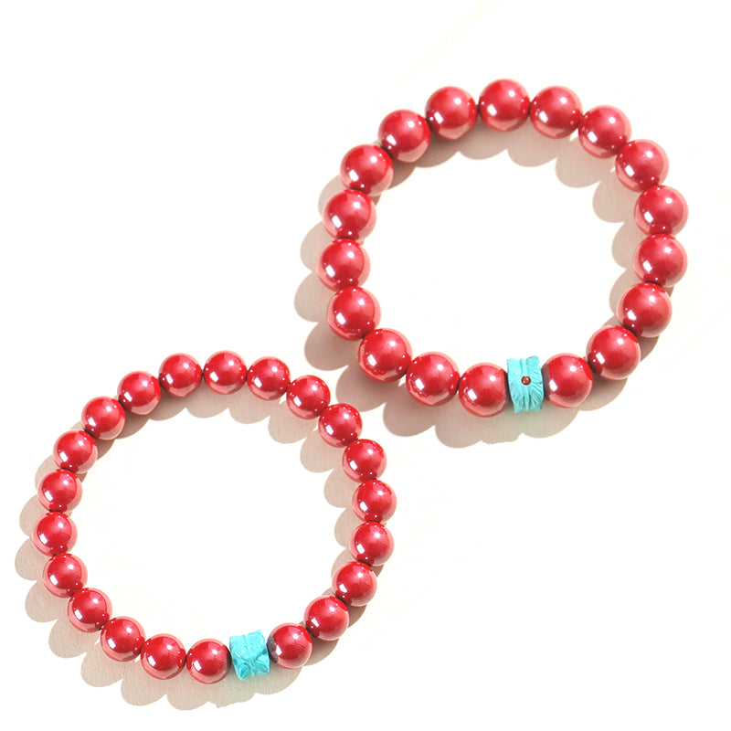 Planderful Fortune's Favor Bracelet – Elegant Cinnabar Mosaic Design