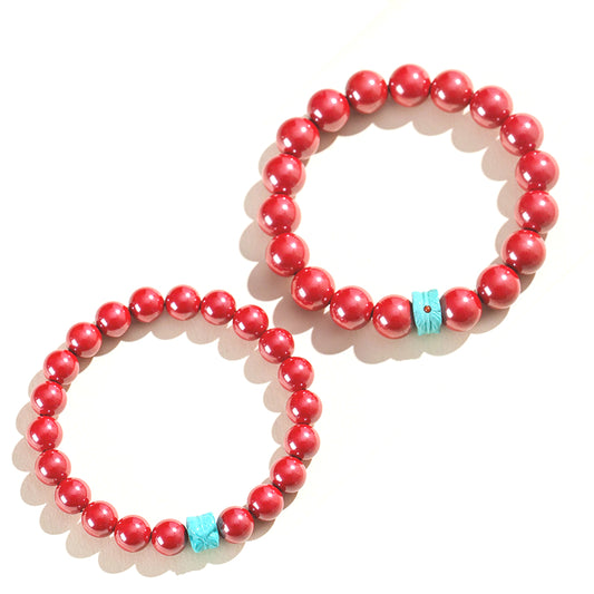 Planderful Fortune's Favor Bracelet – Elegant Cinnabar Mosaic Design