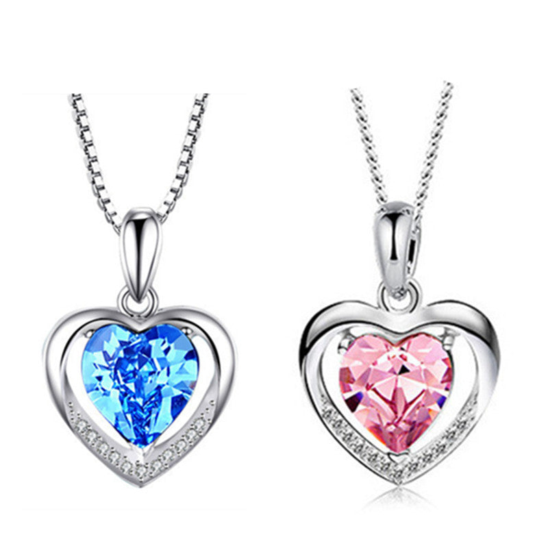 Crystal Heart Pendant Necklace