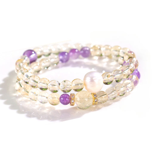 Planderful Fortune's Favor Bracelet – Elegant Beaded Design with Freshwater Pearls and Crystals